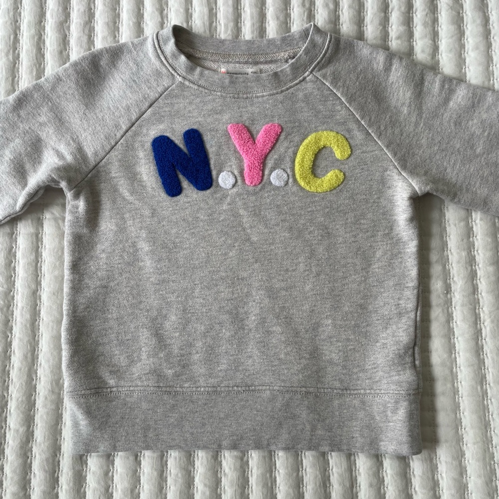 Crewcuts Gray Sweatshirt with Colorful NYC Design